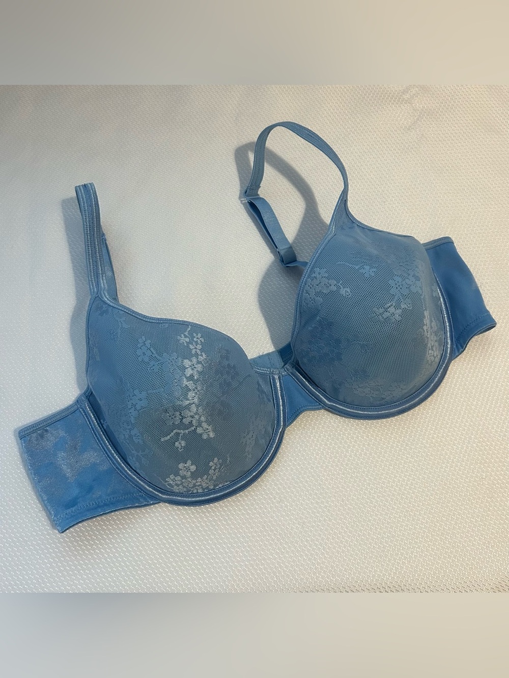 Cacique Blue Floral Lace Underwire Bra